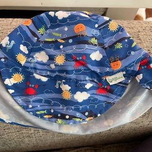 Green Sprouts Flap Sun Hat 0-6 mo “Sea Friends”